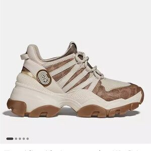 COACH C165 runner street wear streetstyle sneaker canvas designer neutral 9 shoe